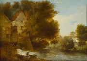 John Webber John Webber s oil painting  Abbey Mill Shrewsbury USA oil painting artist
